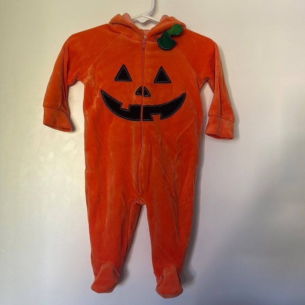 3 for $20 🐣 Koala Kids Soft Hooded Jack o’ Lantern Pumpkin Onesie Sleeper